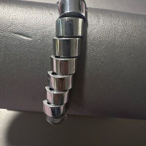 VINTAGE HEMATITE STRETCH 7” STRETCH MAGNETIC BRACELET